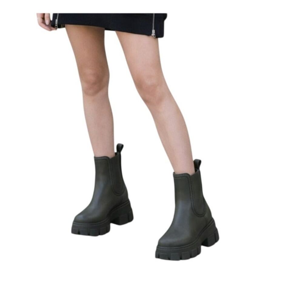Jeffrey Campbell Combat Boots Platform Chunky Womens 9 Winter Fall Army Green